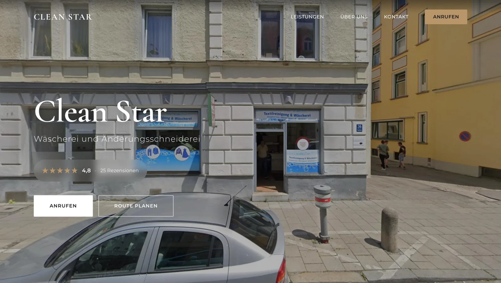 Website von Clean Star München