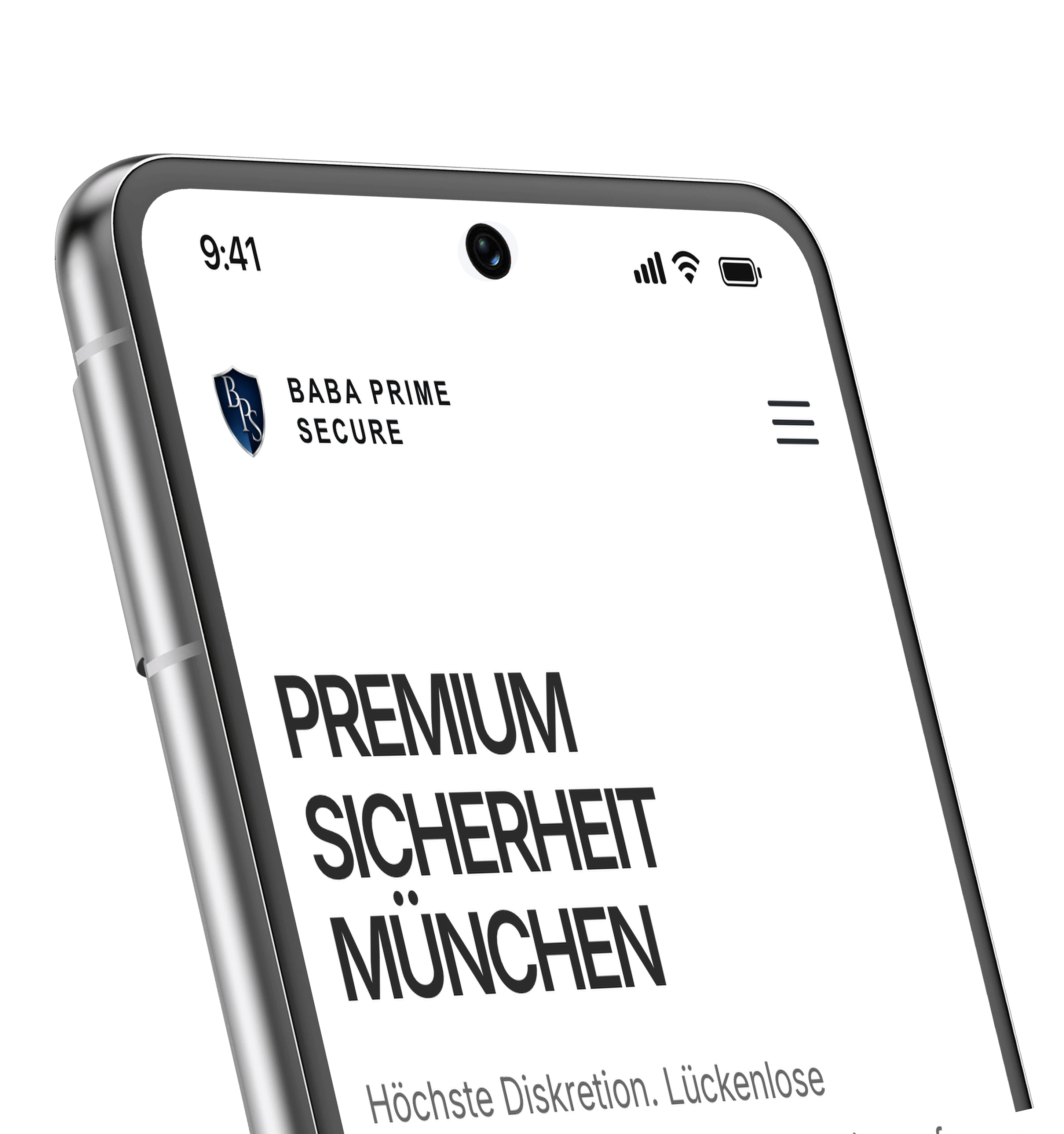 Baba Prime Secure Website auf dem Smartphone – Referenz von Maison Code