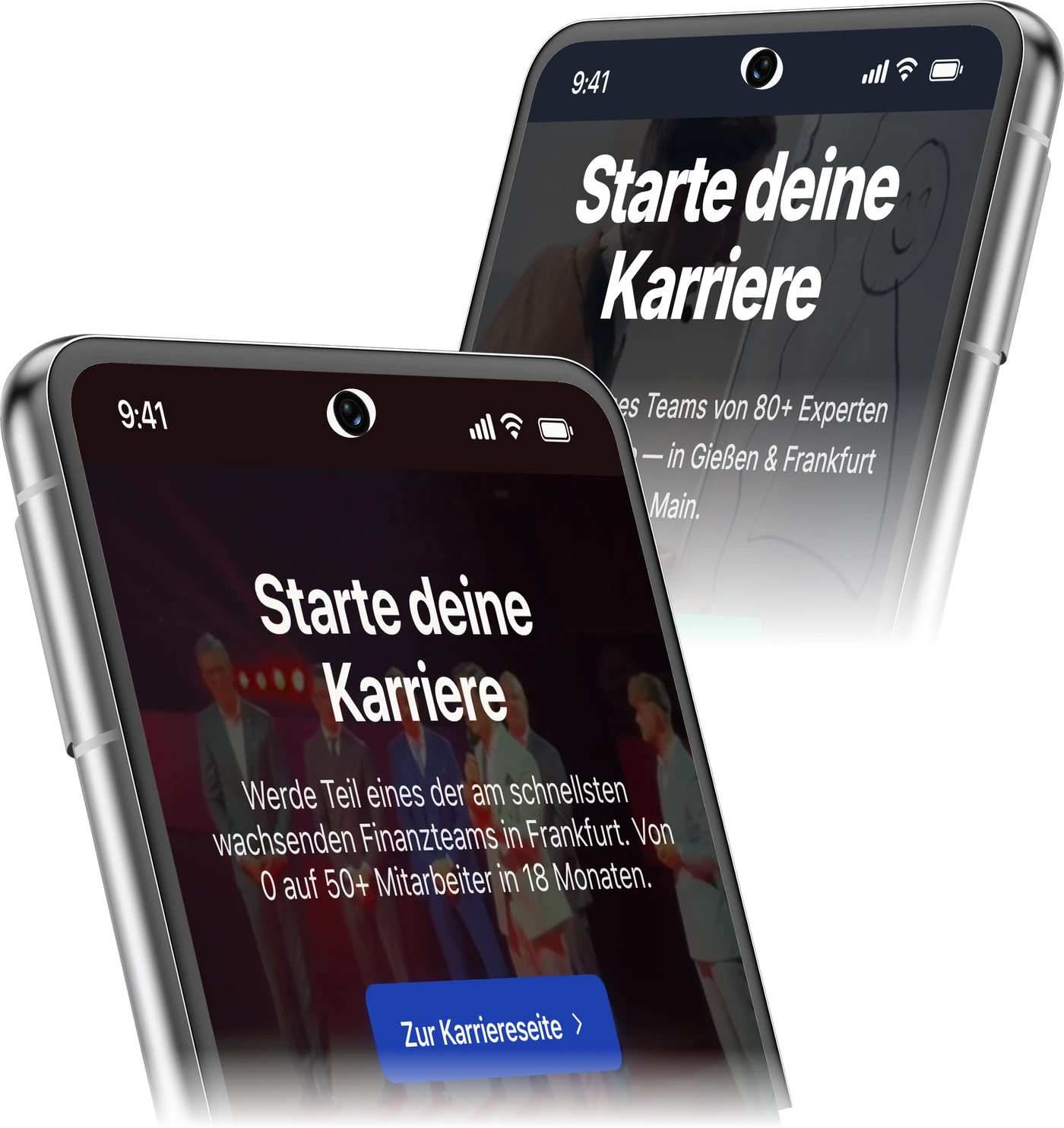 Karriere-Websites für Vertriebler auf dem Smartphone – Referenzen von Maison Code